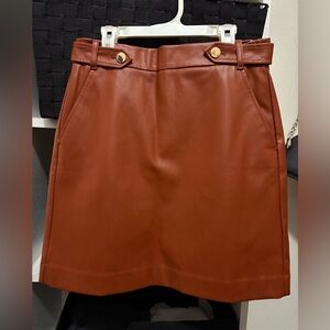 LOFT faux Leather Skirt